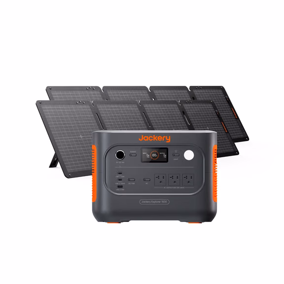 Jackery Explorer 1500 v2 Portable Power Station – Explorer 1500 v2 + SolarSaga 100W Air x 2