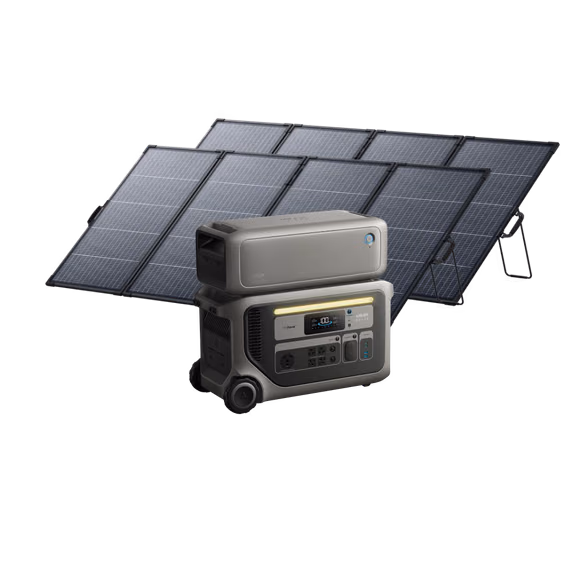 Anker SOLIX F3000(UL9540 Certificated) + Expansion Battery + 2× 400W Solar Panel