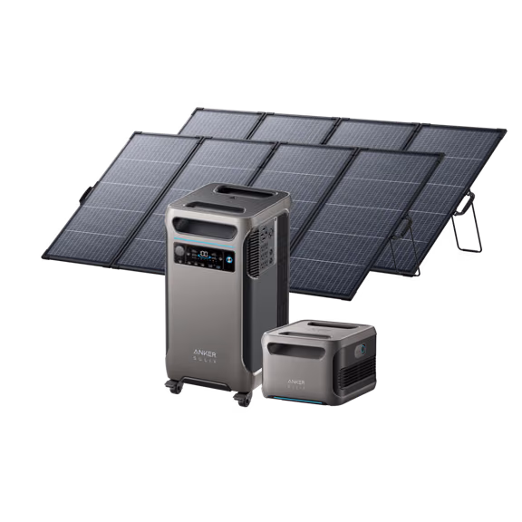Anker SOLIX F3800 + Expansion Battery + 2× 400W Solar Panel
