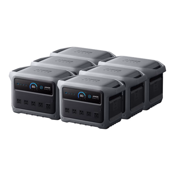 6× Anker SOLIX C1000 Gen 2 Portable Power Station