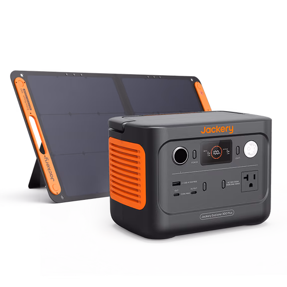 Jackery Solar Generator 300 Plus – Explorer 300 Plus + SolarSaga 100W x 1
