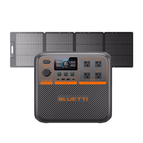 BLUETTI Premium 200 V2 Portable Power Station – Premium 200 V2+200W Solar (2,073.6Wh)