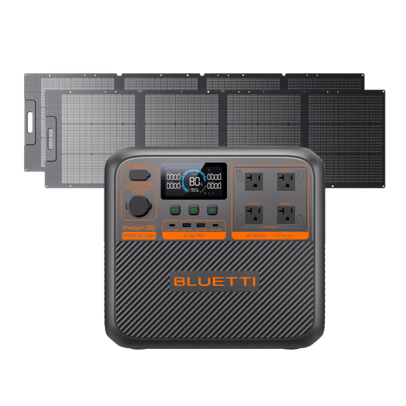 BLUETTI Premium 200 V2 Portable Power Station – Premium 200 V2+350W Solar (2,073.6Wh)