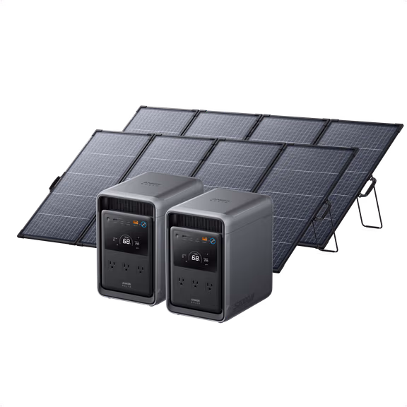 2× Anker SOLIX S2000 + 2× 400W Portable Solar Panel