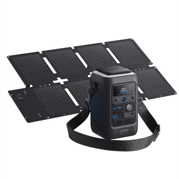 Anker SOLIX C300X DC Portable Power Station with 60W Soalr Panel