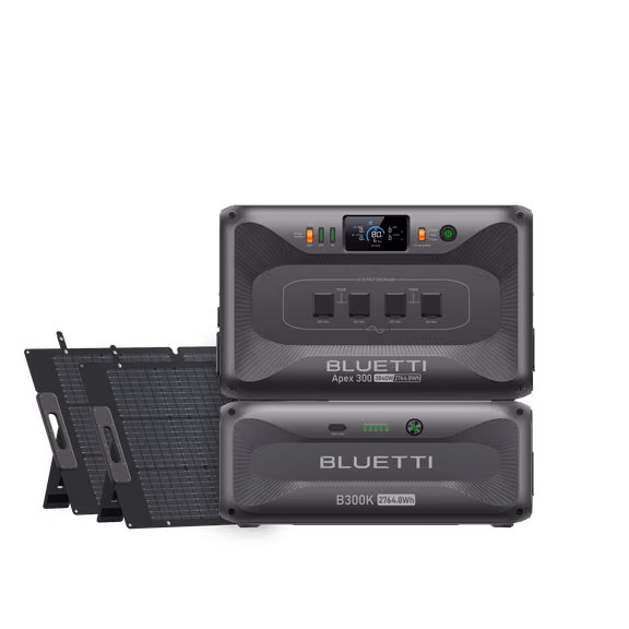 Apex 300+B300K+2*200W | 3,840W, 5,529.6Wh, 2*200W Solar Generator Kit