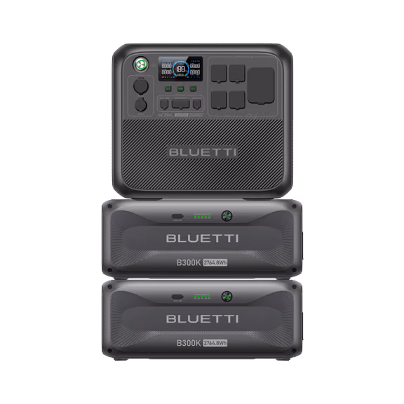 AC200L+2*B300K | 2,400W, 7,577.6Wh, Portable Power Station