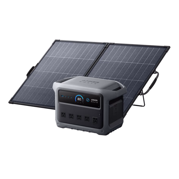 Station électrique portable Anker SOLIX C1000 Gen 2 et panneau solaire 200 W