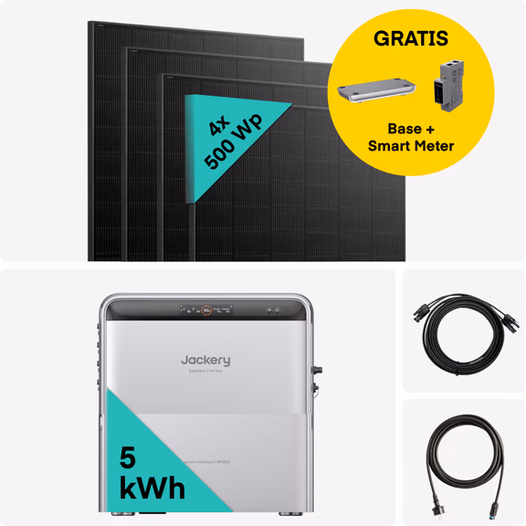 Yuma x Jackery - 2000 W Balkonkraftwerk mit SolarVault 3 Pro MAX inkl. BP2500