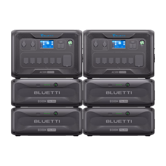 【Phased Out】BLUETTI 2*AC300+4*B300K | Home Battery Backup