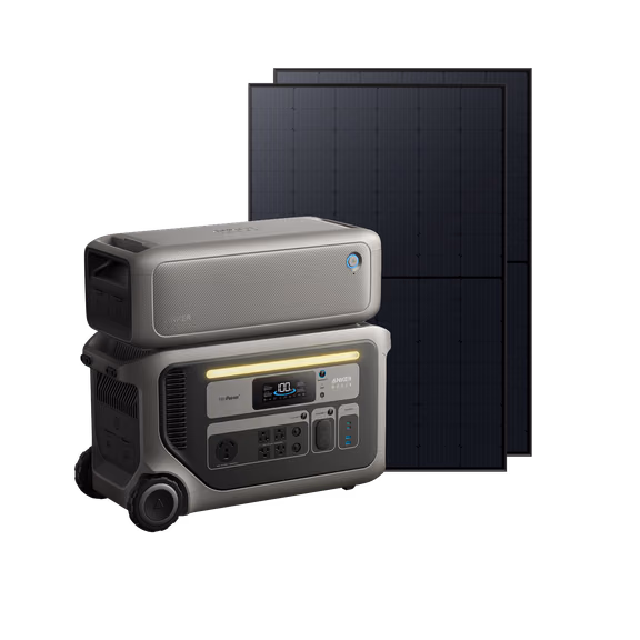 Anker SOLIX F3000(UL9540 Certificated) + Expansion Battery – 2× 440W Rigid Solar Panel
