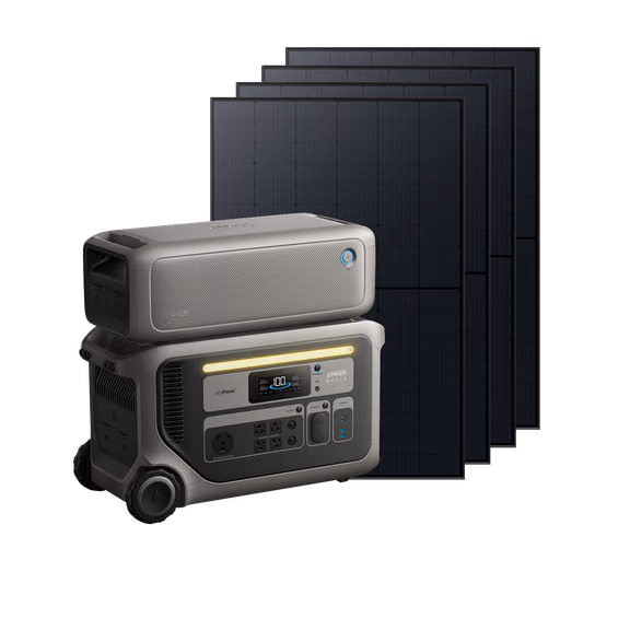 Anker SOLIX F3000(UL9540 Certificated) + Expansion Battery – 4× 440W Rigid Solar Panel