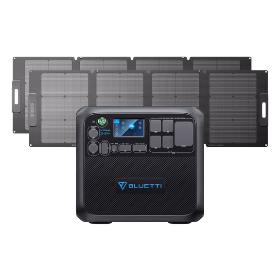 BLUETTI AC200MAX Expandable Power Station – AC200MAX+2*PV120S (2048Wh)