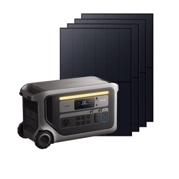 Anker SOLIX F3000(UL9540 Certificated) + 2× 440W Rigid Solar Panel – Up to 4× 440W Rigid Solar Panel
