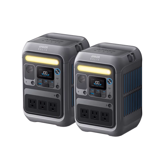 2× Anker SOLIX C300 Portable Power Station
