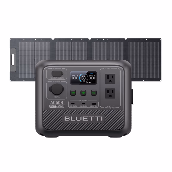 BLUETTI AC50B Portable Power Station | 700W 448Wh – [Phased Out]AC50B+120W (448Wh)