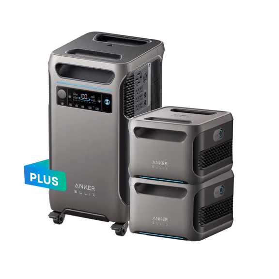 Anker SOLIX F3800 Plus Portable Power Station + Expansion Battery – Anker SOLIX F3800 Plus + 2 x Expansion Battery