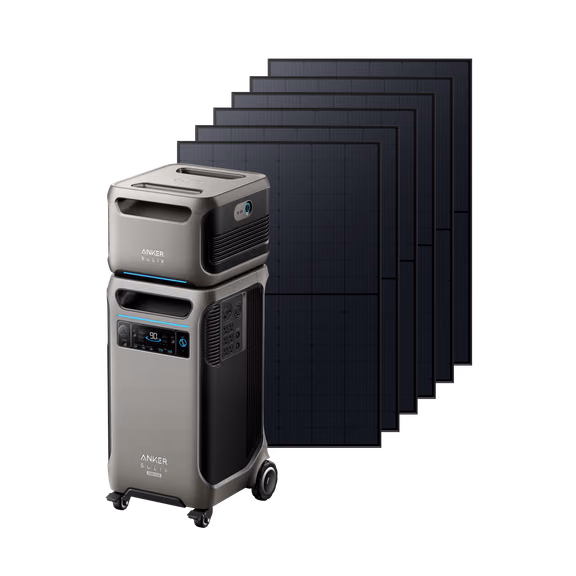 Anker SOLIX F3800 Plus + Expansion Battery – 6× 440W Rigid Solar Panel