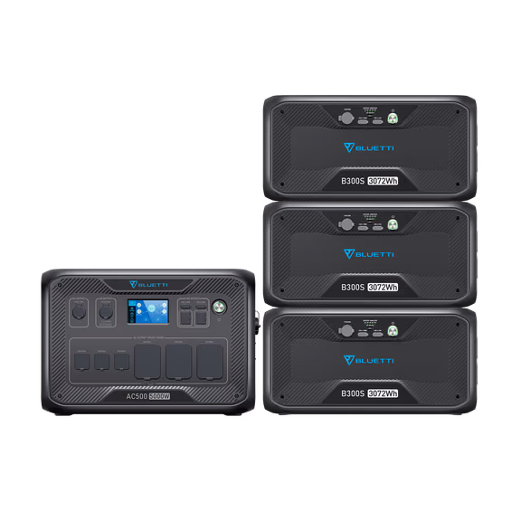 BLUETTI AC500 + B300S | Home Battery Backup – AC500+3*B300S (9,216Wh)