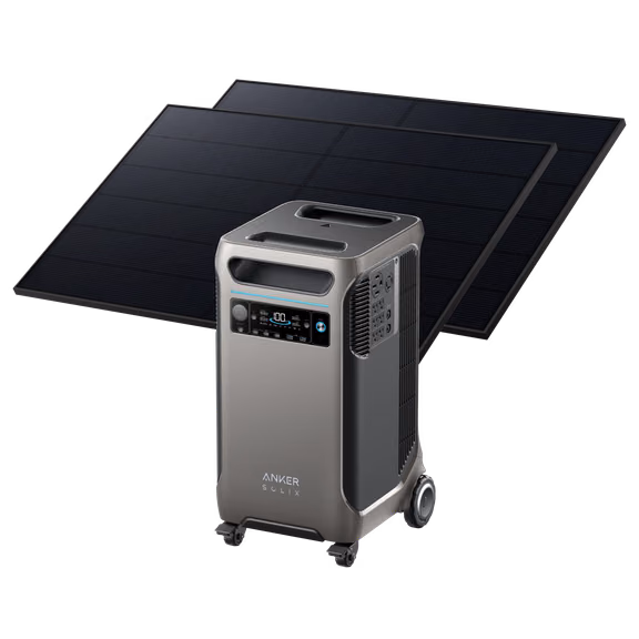 Anker SOLIX F3800 Portable Power Station - 3840Wh | 6000W – 2× 440W Rigid Solar Panel