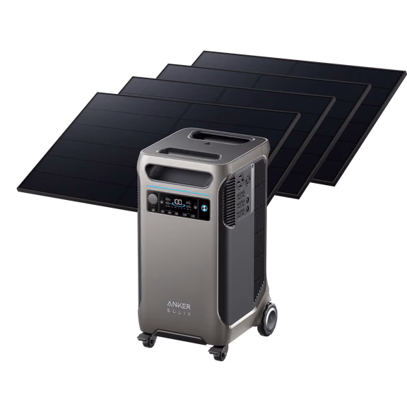 Anker SOLIX F3800 Portable Power Station - 3840Wh | 6000W – 4× 440W Rigid Solar Panel