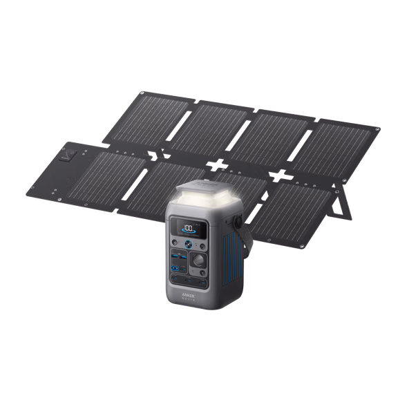 Anker SOLIX C300 DC Portable Power Station - 288Wh (90,000mAh) | 300W – 60W Solar Panel