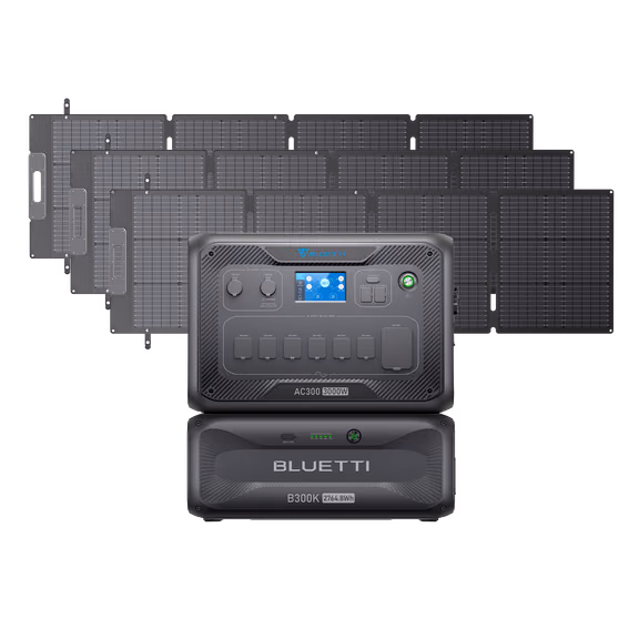 BLUETTI AC300+B300K+3*200W Solar | Home Battery Backup