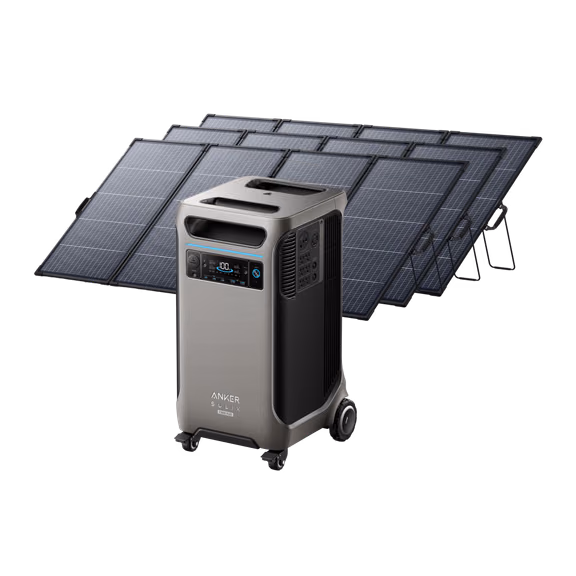 Anker SOLIX F3800 Plus Portable Power Station – 3× 400W Portable Solar Panel