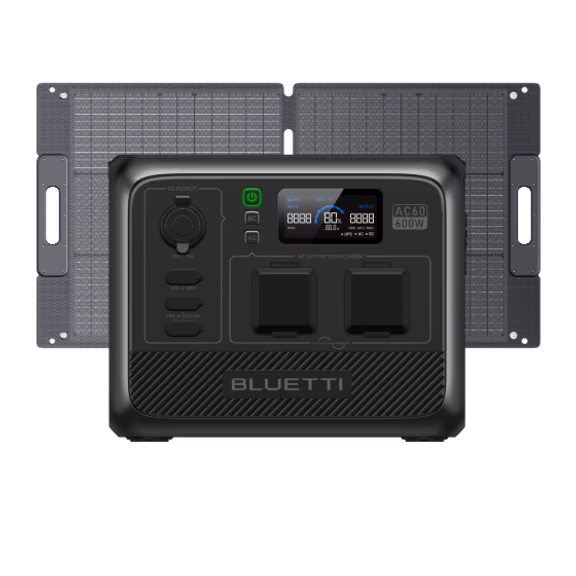 BLUETTI AC60 Portable Power Station | 600W 403Wh – AC60+100W (403Wh)