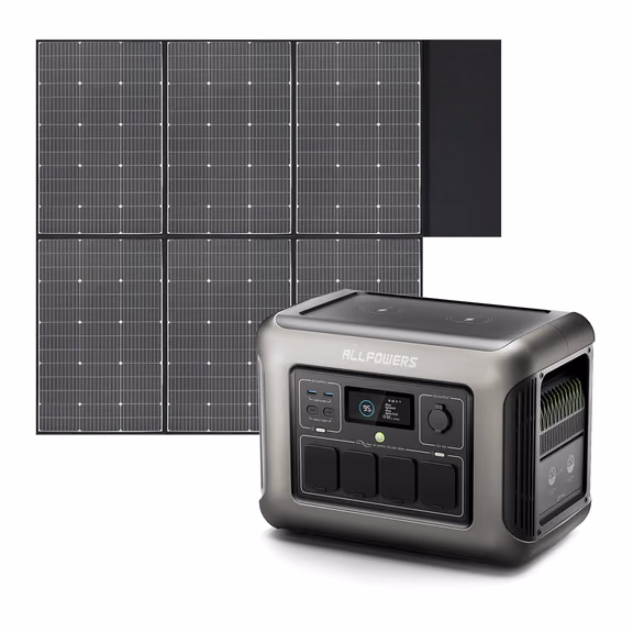 ALLPOWERS R1500 LITE + 600W Solar Panel | 1600W Solar Generator Kit