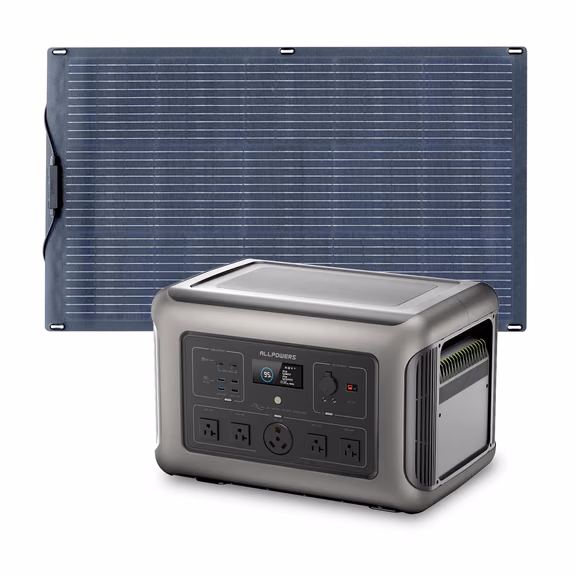 ALLPOWERS Solargenerator-Kit 3500W (R3500 + SF100 100W Flexibles Solarpanel) – R3500 + SF100 100W Solarpanel