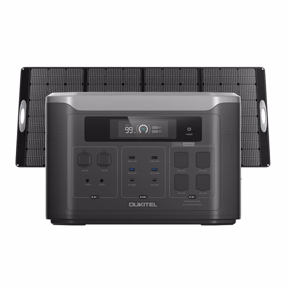 OUKITEL BP3000 Portable Power Station 3200W | 2048Wh – BP3000+PV400