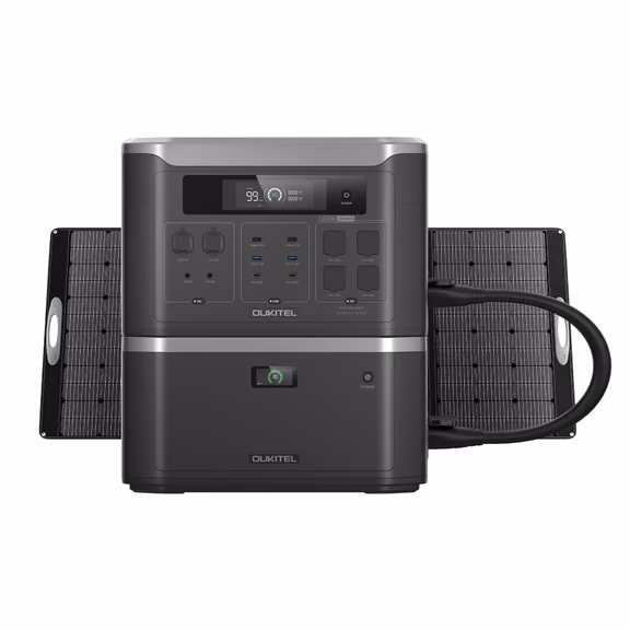 OUKITEL BP3000 Portable Power Station 3200W | 2048Wh – BP3000+B2000L+PV400