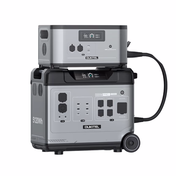 OUKITEL BP5000 PRO MAX Portable Power Station 5000W | 5120Wh – BP5000 Pro Max + B2000