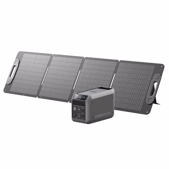 Dabbsson 1000L Portable Solar Generator | 1008Wh, 1200W – 1000L + 120W Solar Panel (1008Wh)