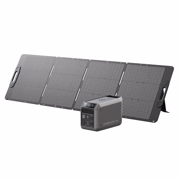 Dabbsson 1000L Portable Solar Generator | 1008Wh, 1200W – 1000L + 210W Solar Panel (1008Wh)