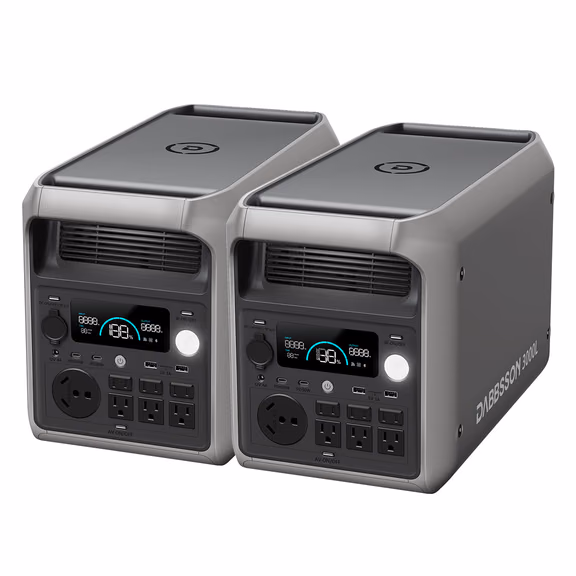 Stay powered during blackouts | Dabbsson 3000L power station | 3072Wh power storage – 2*3000L Portable Power Station (6144Wh)