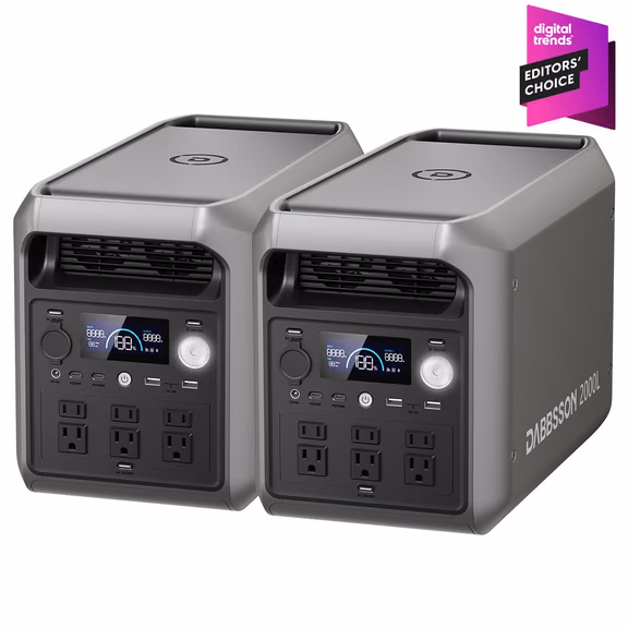 Stay powered during blackouts | Dabbsson 2000L power station | 2048Wh power storage – 2* Dabbson 2000L