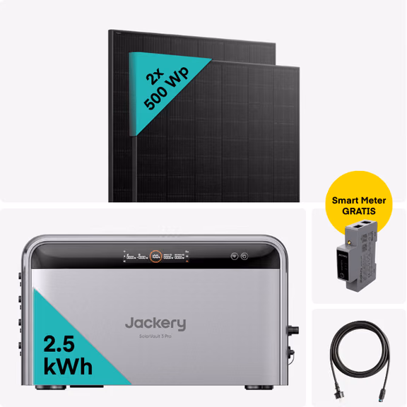 Yuma x Jackery - 1000 W Balkonkraftwerk mit SolarVault 3 Pro