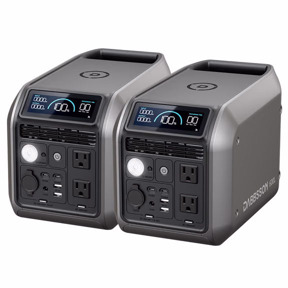 Dabbsson 600L Portable Power Station | 768Wh, 600W – 2*600L Portable Power Station (1536Wh)