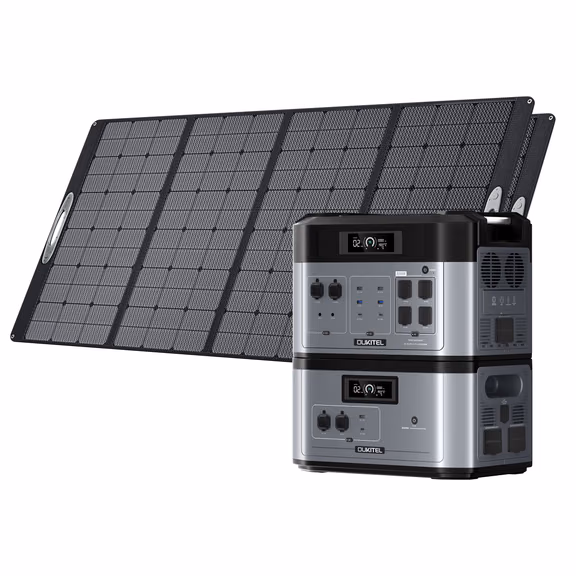 OUKITEL BP2000 Portable Power Station 2200W | 2048Wh – BP2000+B2000+2*PV400