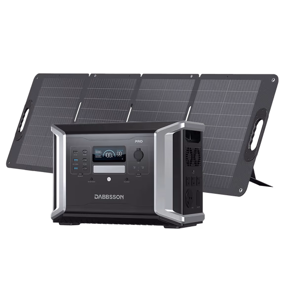 Dabbsson DBS1400 Pro Tragbare Powerstation - 1382Wh | 2400W – DBS1400Pro+120W Solarpanel
