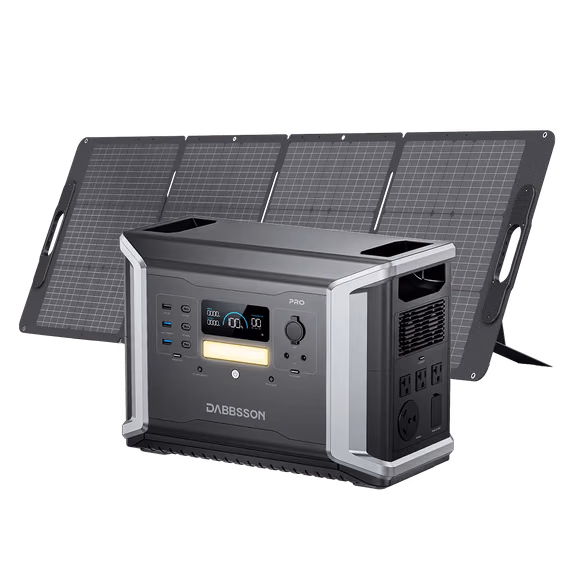 Dabbsson DBS2100 Pro Portable & Home Back Up Power Station | 2150Wh, 2400W – DBS2100 Pro + 210W Solar Panel (2150Wh)