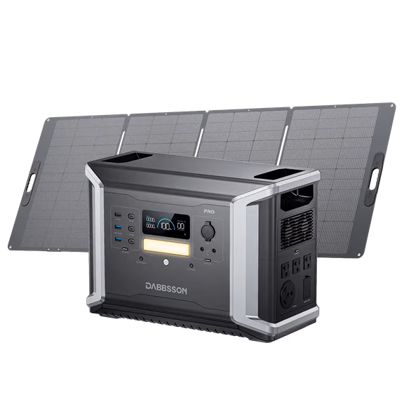 Dabbsson DBS2100 Pro Portable & Home Back Up Power Station | 2150Wh, 2400W – DBS2100 Pro + 420W Solar Panel (2150Wh)