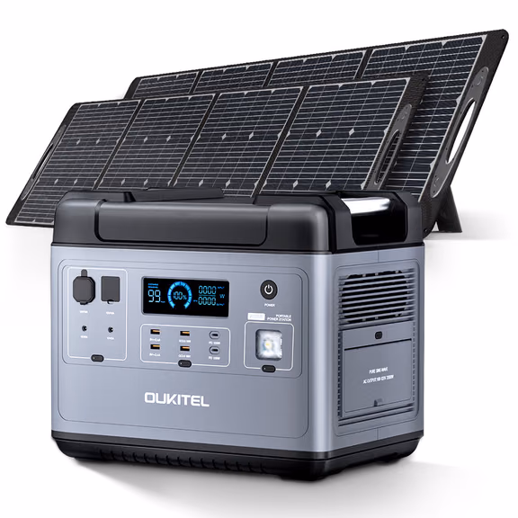 OUKITEL P2001 Solar Generator – P2001+2*200W Portable Solar Panel