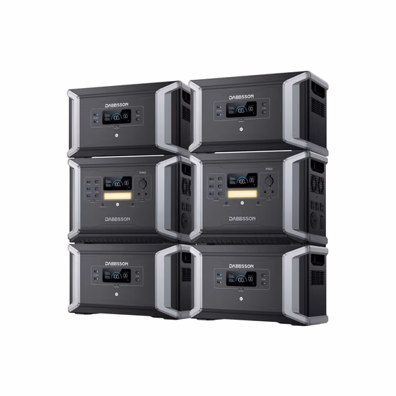 Dabbsson DBS2100 Pro + DBS2100B Home Backup Solution | 4300Wh, 2400W – 2*DBS2100 Pro + 4*DBS2100B + Free Parallel Connector (12900Wh)