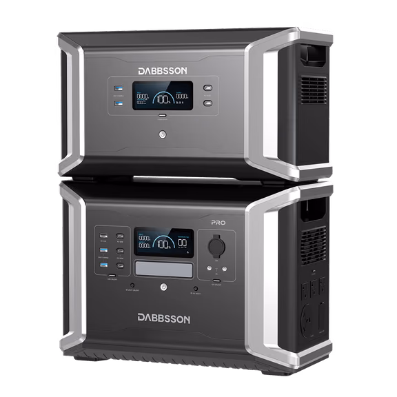 Dabbsson DBS1400 Pro Portable & Home Backup Power Station | 1382Wh, 2400W – DBS1400 Pro + DBS2100B (3532Wh)
