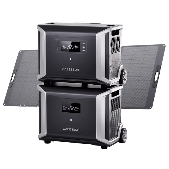 Dabbsson DBS3500 + DBS5300B Home Backup Solution | 8750Wh, 3600W – DBS3500 + DBS5300B + 420W Solar Panel (8750Wh)