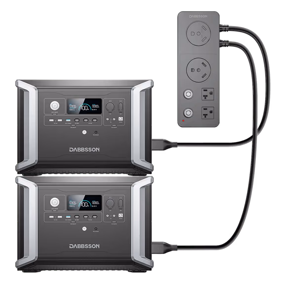 Dabbsson DBS2300 Plus Portable & Home Backup Power Station | 2330Wh, 2200W – 2*DBS2300 Plus + Free Parallel Connector (4660Wh)