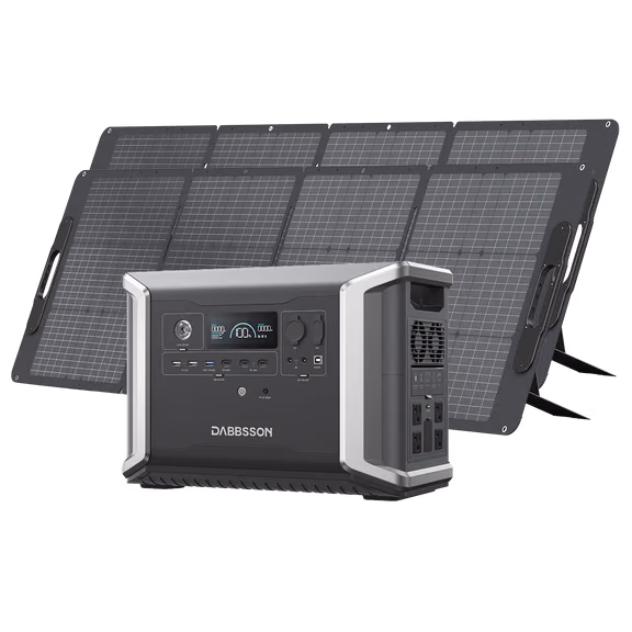 Dabbsson DBS2300 Plus Portable & Home Backup Power Station | 2330Wh, 2200W – DBS2300 Plus + 2*210W Solar Panel (2330Wh)